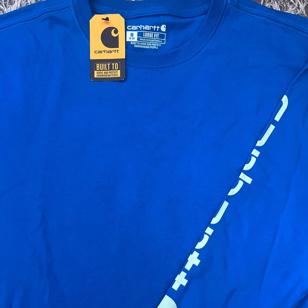 Carhartt Mens Blue Long Sleeve Shirt